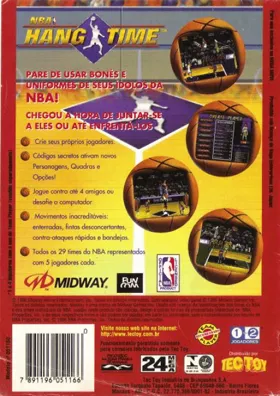 NBA Hang Time (USA) box cover back